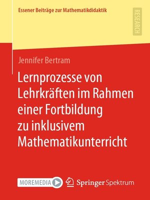 cover image of Lernprozesse von Lehrkräften im Rahmen einer Fortbildung zu inklusivem Mathematikunterricht